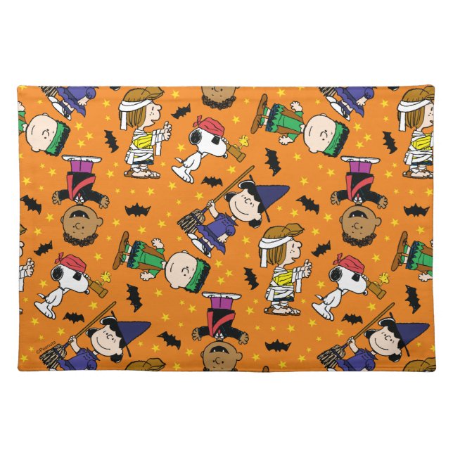 Peanuts | Happy Halloween Pattern Cloth Placemat (Front)