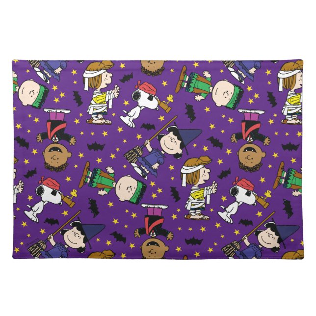 Peanuts | Happy Halloween Pattern Cloth Placemat (Front)