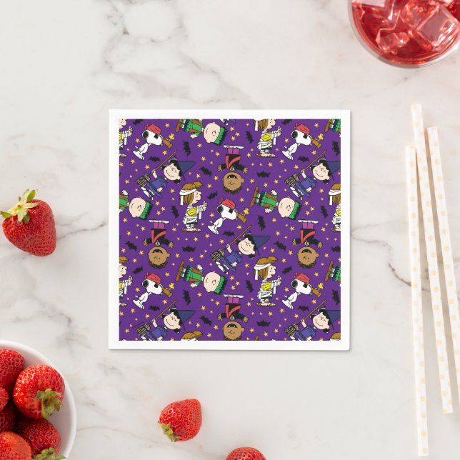 Peanuts | Happy Halloween Pattern Napkins (Insitu)