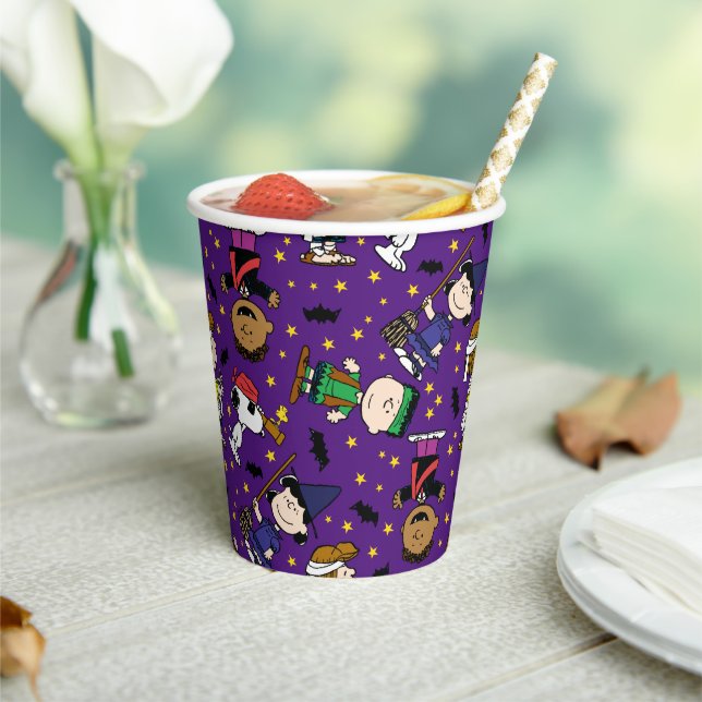 Peanuts | Happy Halloween Pattern Paper Cups (Insitu)