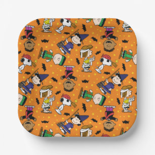 Peanuts   Happy Halloween Pattern Paper Plates