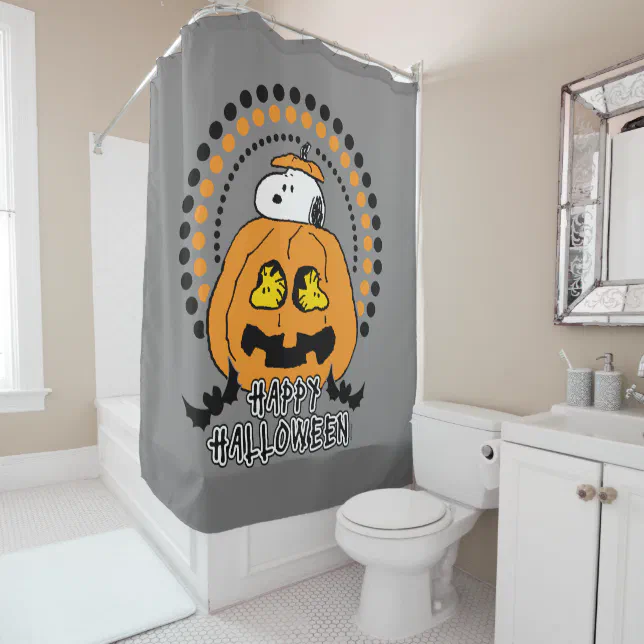 Peanuts | Happy Halloween Shower Curtain | Zazzle