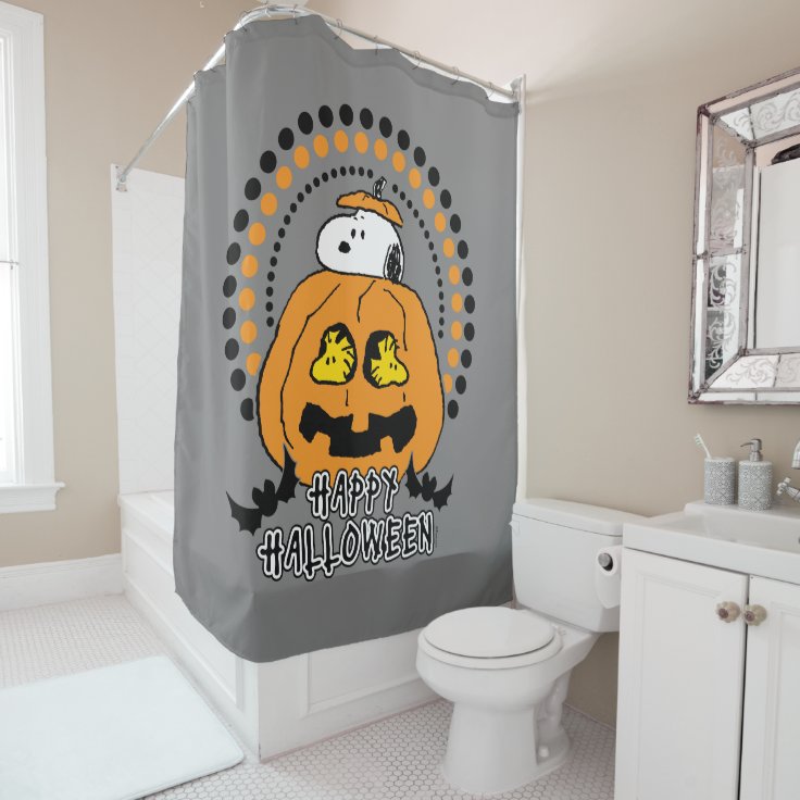 Peanuts Happy Halloween Shower Curtain Zazzle