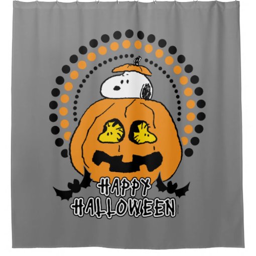 Peanuts Happy Halloween Shower Curtain Zazzle