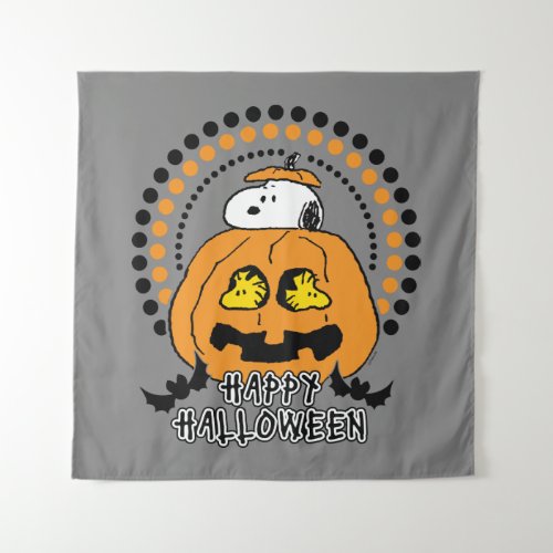 Peanuts  Happy Halloween Tapestry