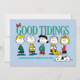 Peanuts Happy Holidays   Add Your Photos & Names Holiday Card