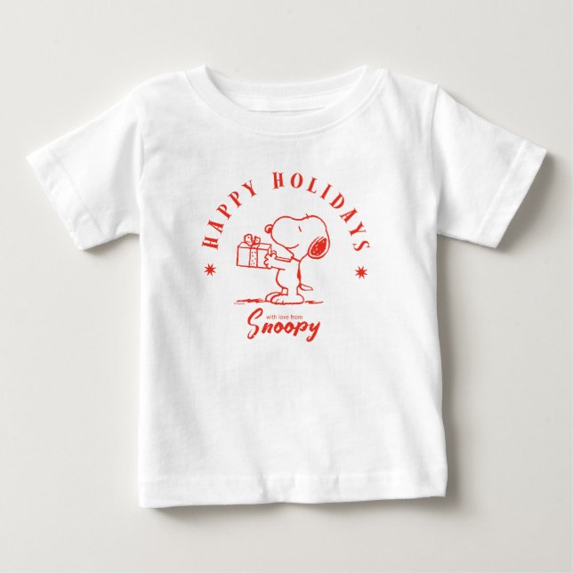 Peanuts | Happy Holidays from Snoopy Baby T-Shirt (Front)