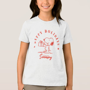 Peanuts Happy Holidays from Snoopy Tri-Blend Shirt