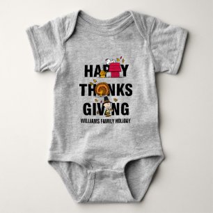 Peanuts   Happy Thanksgiving Combo Baby Bodysuit