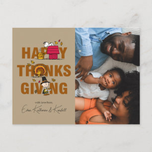 Peanuts   Happy Thanksgiving Holiday Postcard