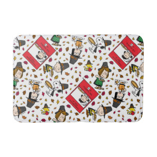 Peanuts Happy Thanksgiving Pattern Bath Mat