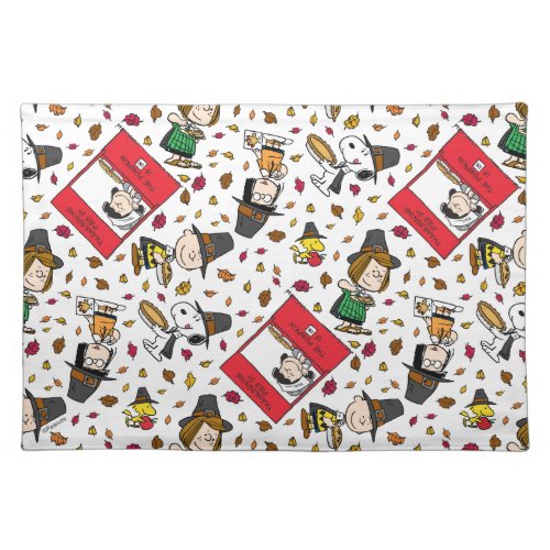 Peanuts  Happy Thanksgiving Pattern Cloth Placemat