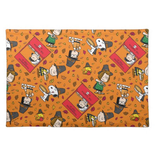 Peanuts  Happy Thanksgiving Pattern Cloth Placemat