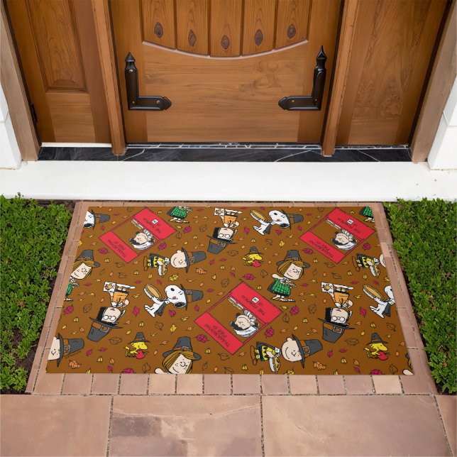 Peanuts | Happy Thanksgiving Pattern Doormat (Outdoor)