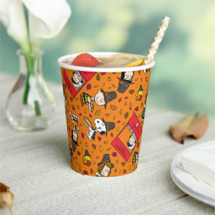 Peanuts Happy Thanksgiving Pattern Paper Cups