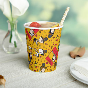 Peanuts Happy Thanksgiving Pattern Paper Cups