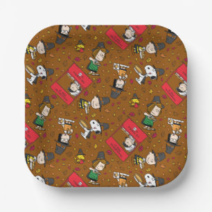Peanuts   Happy Thanksgiving Pattern Paper Plates