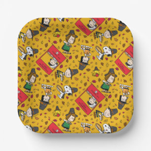 Peanuts Happy Thanksgiving Pattern Paper Plates