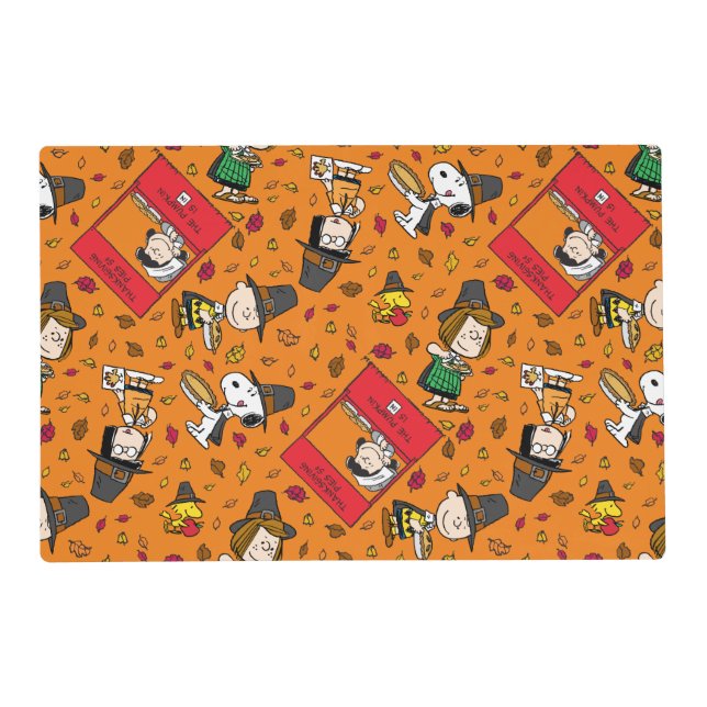 Peanuts | Happy Thanksgiving Pattern Placemat (Front)