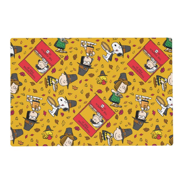 Peanuts | Happy Thanksgiving Pattern Placemat (Front)