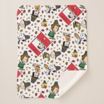 Peanuts | Happy Thanksgiving Pattern Sherpa Blanket