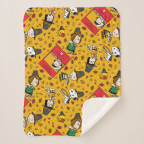 Peanuts | Happy Thanksgiving Pattern Sherpa Blanket