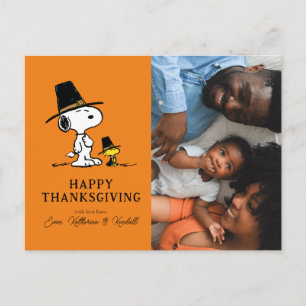 Peanuts   Happy Thanksgiving Pilgrims Holiday Postcard