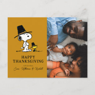 Peanuts   Happy Thanksgiving Pilgrims Holiday Postcard