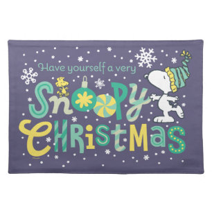 Peanuts Have Yourself A Very Snoopy Christmas Cloth Placemat