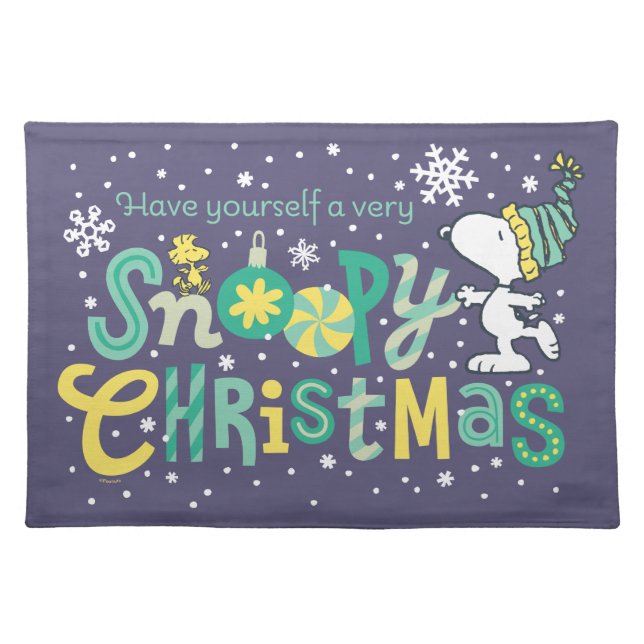 Peanuts | Have Yourself A Very Snoopy Christmas Cloth Placemat (Front)