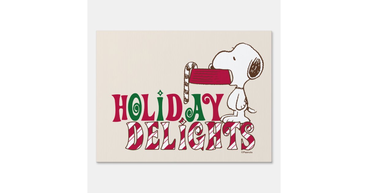 Peanuts Holiday Delights Sign Zazzle