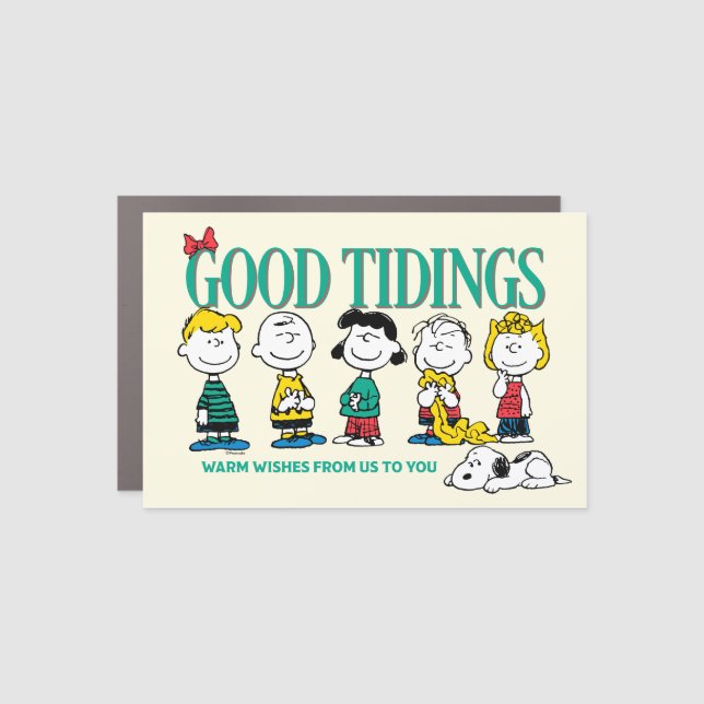 Peanuts | Holiday Good Tidings Car Magnet (Front)