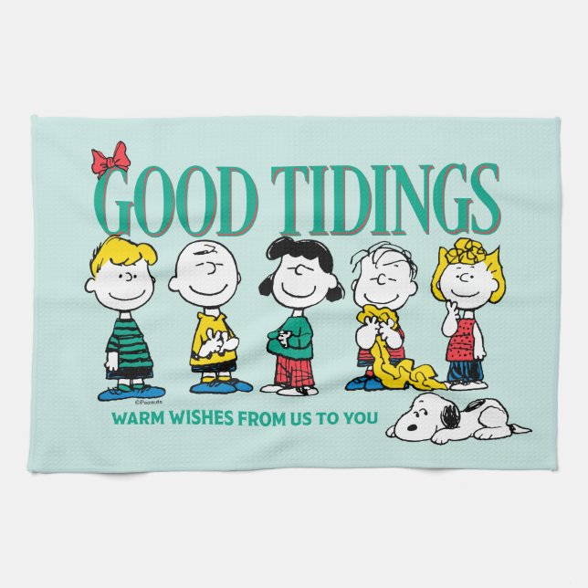 Peanuts | Holiday Good Tidings Kitchen Towel (Horizontal)