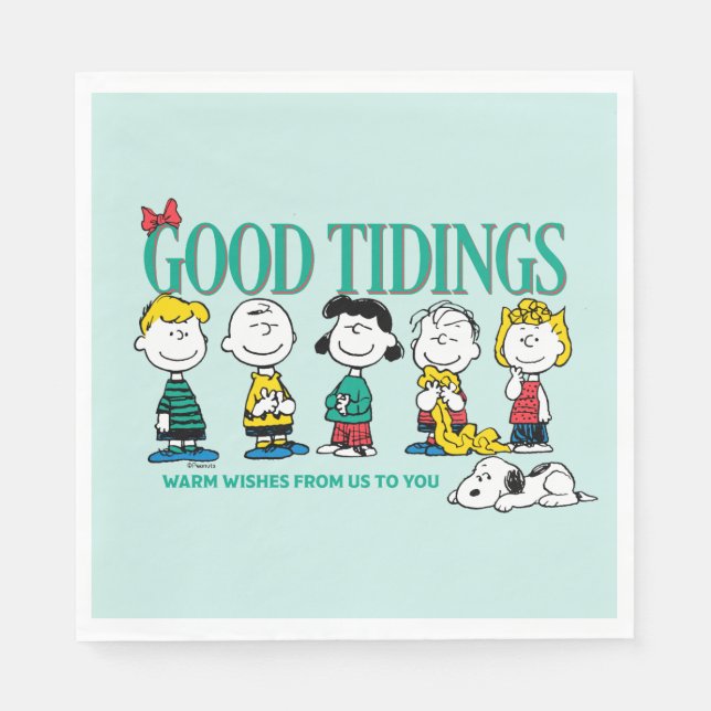Peanuts | Holiday Good Tidings Napkins (Front)