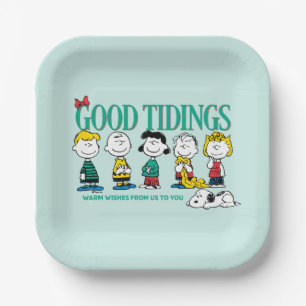 Peanuts   Holiday Good Tidings Paper Plates