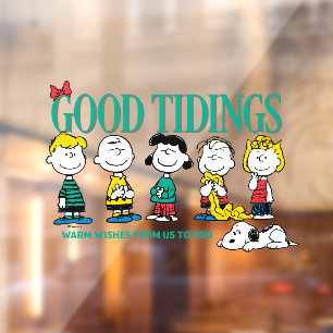 Peanuts   Holiday Good Tidings Window Cling