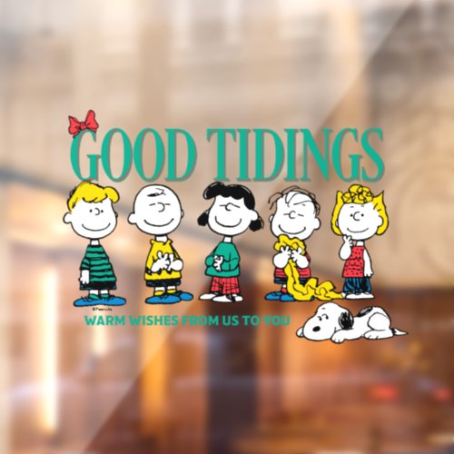 Peanuts  Holiday Good Tidings Window Cling