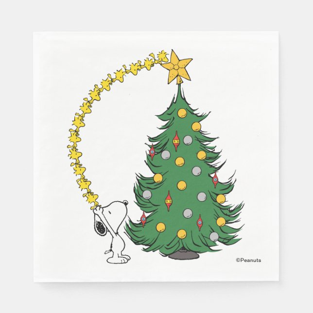 Peanuts | Holiday Tree Trimming Napkins (Front)