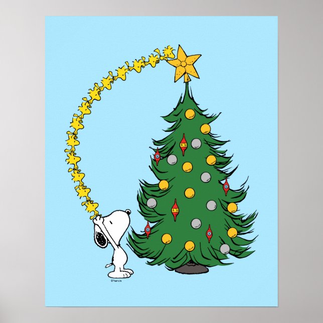 Peanuts | Holiday Tree Trimming Poster (Front)