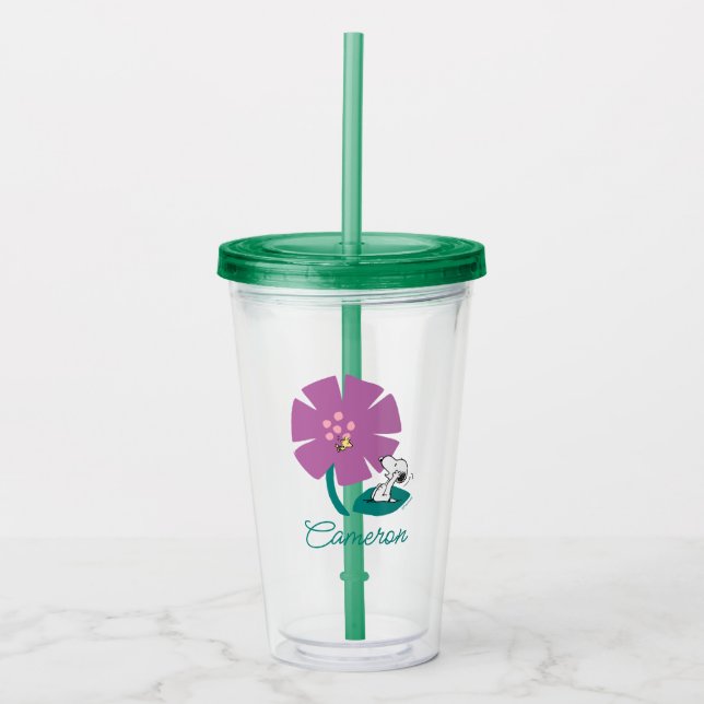 Peanuts | Illustrating Nature | Add Your Name Acrylic Tumbler (Front)