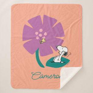 Peanuts   Illustrating Nature   Add Your Name Sherpa Blanket