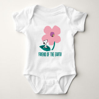 Peanuts | Illustrating Nature Pink Flower Baby Bodysuit