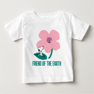 Peanuts Illustrating Nature Pink Flower Baby T-Shirt