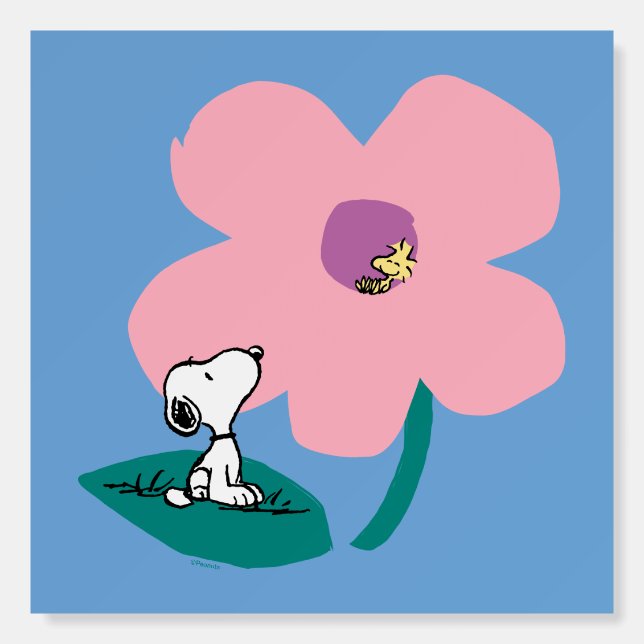 Peanuts | Illustrating Nature Pink Flower Foam Board (Front)