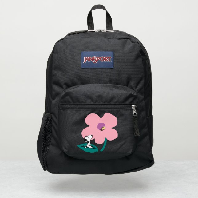 Peanuts | Illustrating Nature Pink Flower JanSport Backpack (Front)