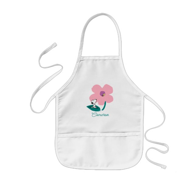 Peanuts | Illustrating Nature Pink Flower Kids' Apron (Front)