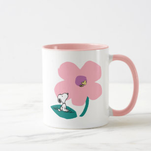 Peanuts   Illustrating Nature Pink Flower Mug