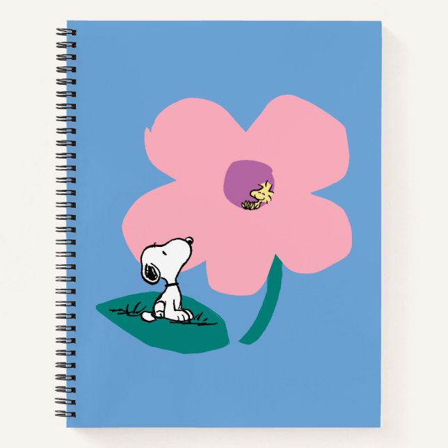 Peanuts | Illustrating Nature Pink Flower Notebook (Front)