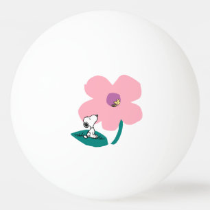 Peanuts Illustrating Nature Pink Flower Ping Pong Ball
