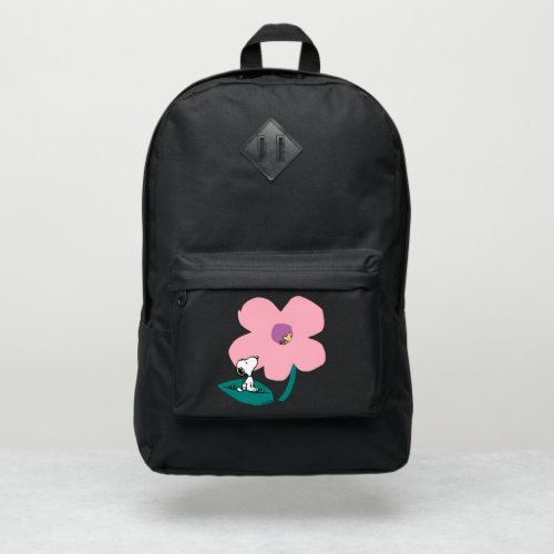 Peanuts  Illustrating Nature Pink Flower Port Authority Backpack